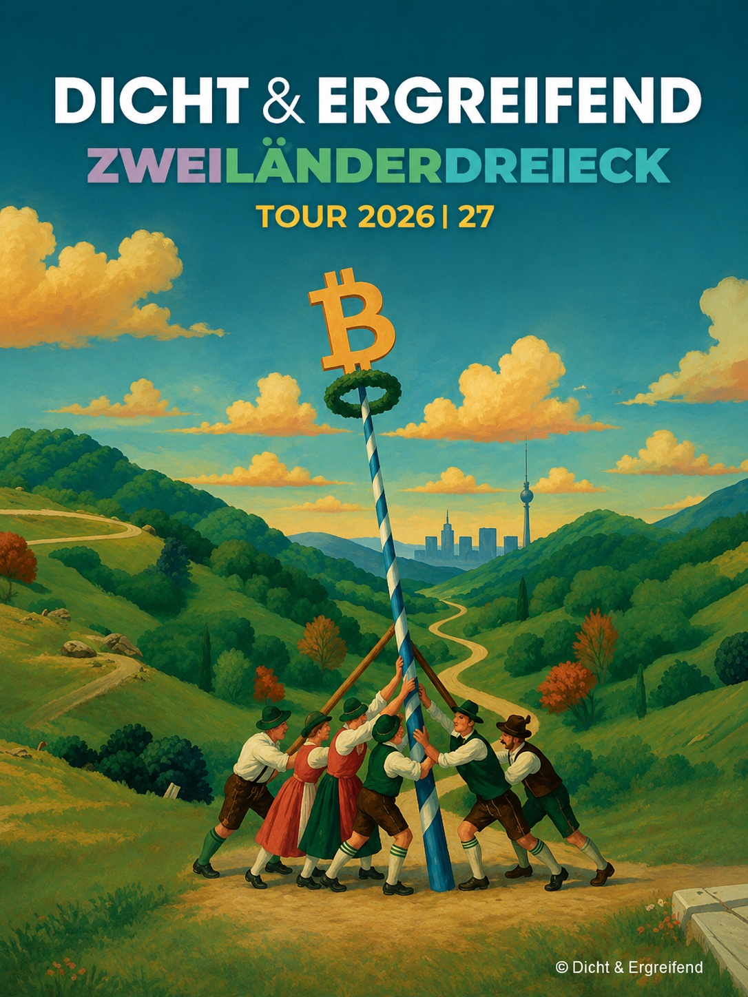 Plakat: Dicht & Ergreifend – Zweiländerdreieck Tour